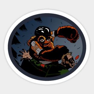Gritty Punching Fascist Sticker